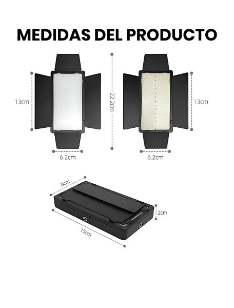 Panel De Luz Pro Led Para Fotografia y Videos RGB