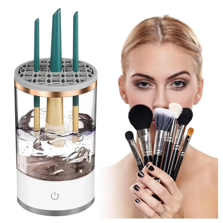 Limpiador de brochas de maquillaje eléctrico