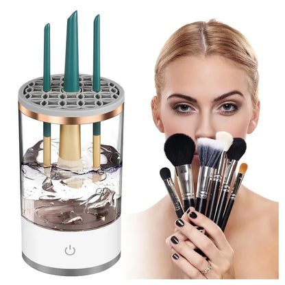 Limpiador de brochas de maquillaje eléctrico