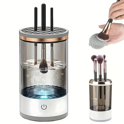 Limpiador de brochas de maquillaje eléctrico