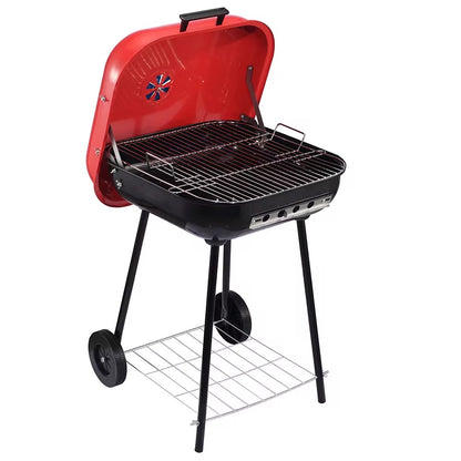 Asador Parrilla A Carbón Transportable Ruedas Gran Capacidad