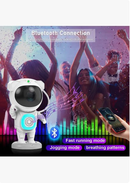 Astronauta Proyector De Galaxias Con Parlante Bluetooth