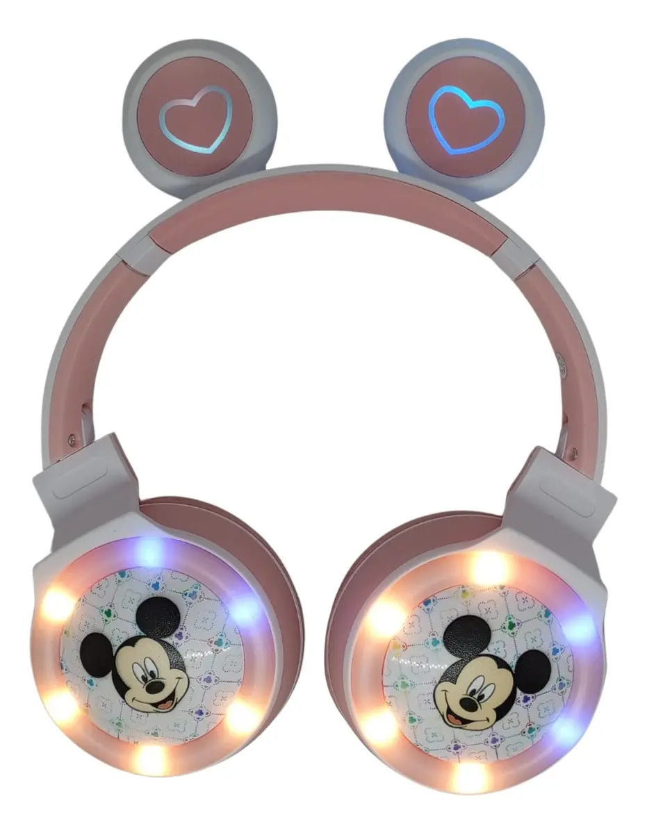 Audífonos Diadema Inalámbricos-Minnie-Mickey-luces interactivas