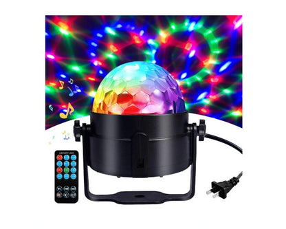 Bola Disco Luz Ritmica Remoto 7 Modos Luces
