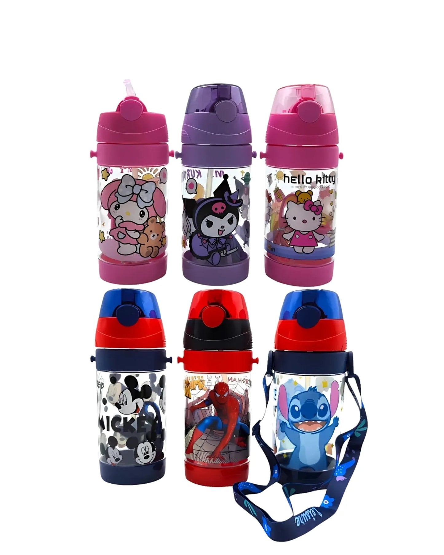 Botilitos o botellas de agua plásticas infantiles