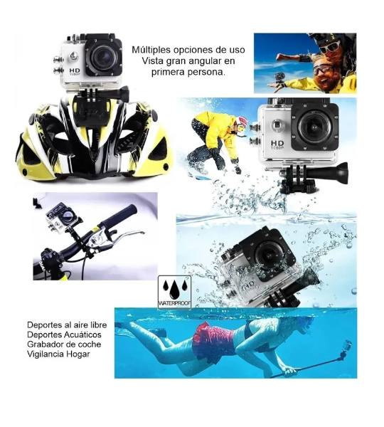 Camara Deportiva De Video Resistente Al Agua Casco Moto-Bici
