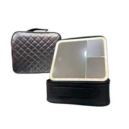 Cosmetiquera con espejo Luz led