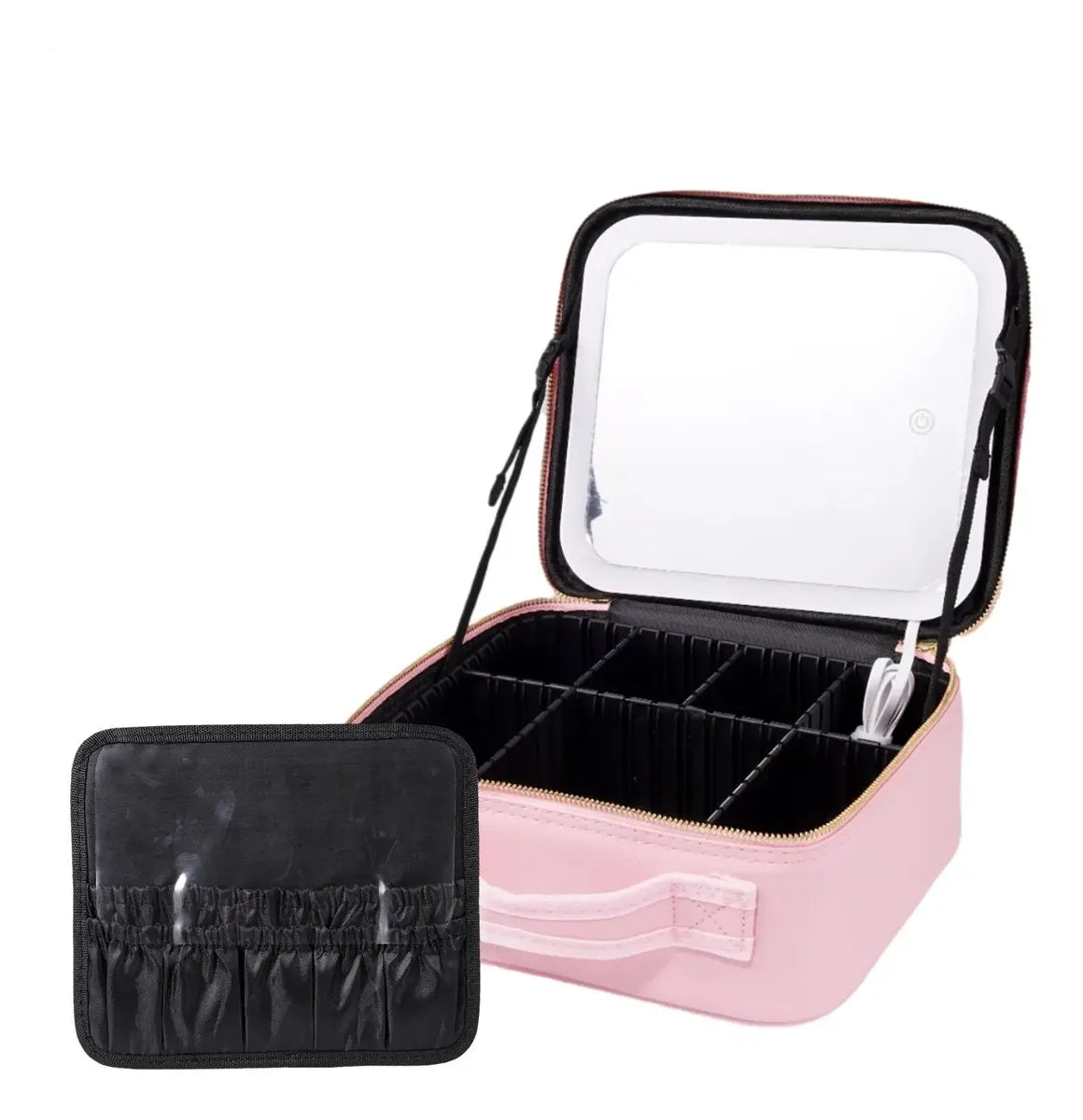 Cosmetiquera con espejo Luz led