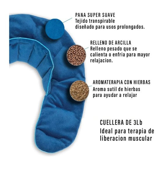 Cuellera De Relajacion cuello Con Peso y Aroma
