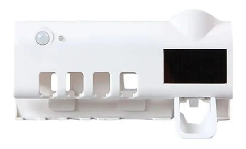 Esterilizador de cepillos de dientes con luz UV y dispensador automático de crema dental