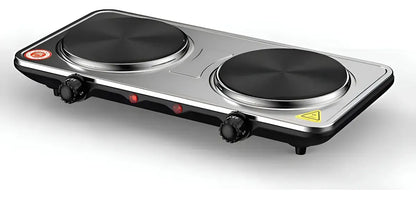 Estufa Eléctrica Sokany 2 Puestos Plateado Y Negro Sk-5102