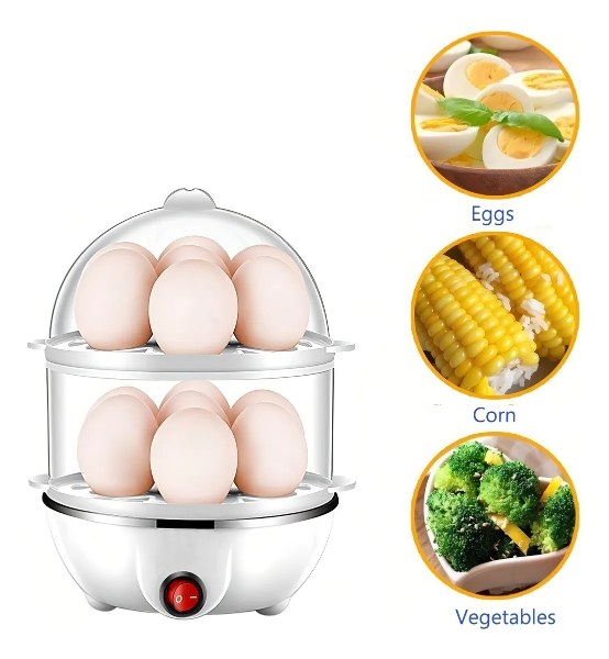 Hervidor De Huevos Doble Olla Eléctrica