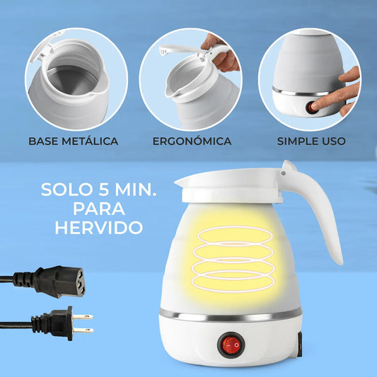 Hervidor eléctrico plegable de silicona