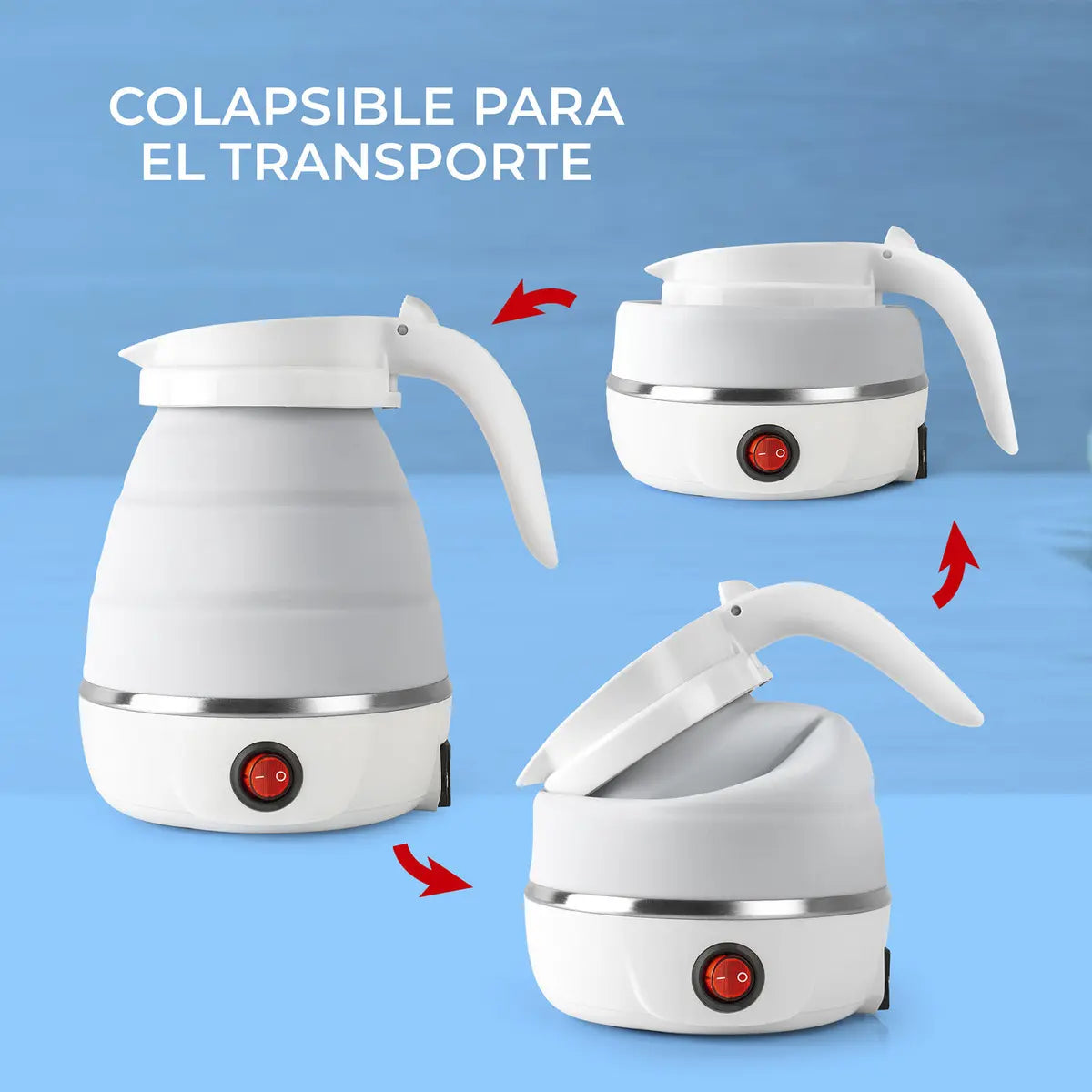 Hervidor eléctrico plegable de silicona