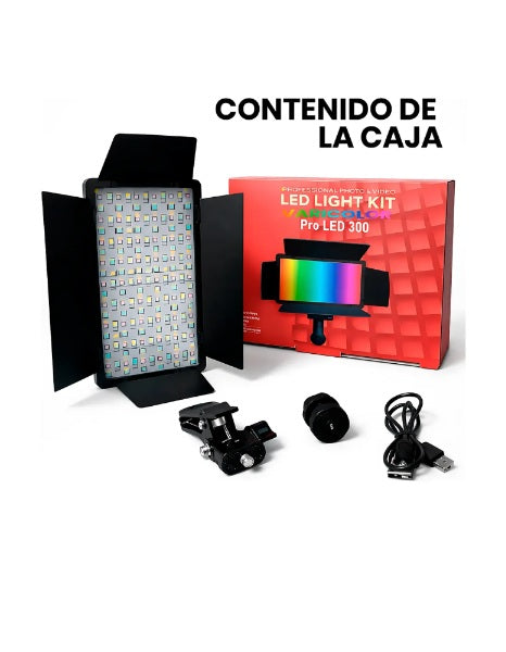 Panel De Luz Pro Led Para Fotografia y Videos RGB