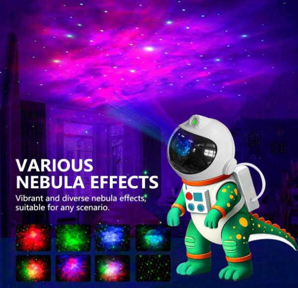 Proyector Galaxy dinosaurio astronauta, 8 modos de luz