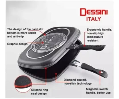 Sartén de doble parrilla Dessini 36cm